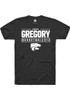 Gabriella Gregory Black K-State Wildcats NIL Stacked Box Short Sleeve T Shirt