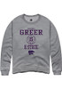 Heavenly Greer Rally Mens Graphite K-State Wildcats NIL Sport Icon Crew Sweatshirt