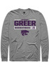 Heavenly Greer Rally Mens Graphite K-State Wildcats NIL Stacked Box Tee