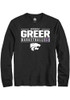 Heavenly Greer Rally Mens Black K-State Wildcats NIL Stacked Box Tee