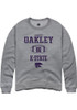 Garrett Oakley Rally Mens Graphite K-State Wildcats NIL Sport Icon Crew Sweatshirt