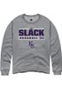JJ Slack Rally Mens Graphite K-State Wildcats NIL Stacked Box Crew Sweatshirt