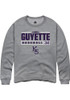 James Guyette Rally Mens Graphite K-State Wildcats NIL Stacked Box Crew Sweatshirt
