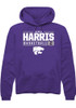 Jamia Harris Rally Mens Purple K-State Wildcats NIL Stacked Box Hooded Sweatshirt