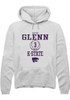 Jaelyn Glenn Rally Mens White K-State Wildcats NIL Sport Icon Hooded Sweatshirt