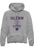 Jaelyn Glenn Rally Mens Graphite K-State Wildcats NIL Sport Icon Hooded Sweatshirt