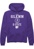 Jaelyn Glenn Rally Mens Purple K-State Wildcats NIL Sport Icon Hooded Sweatshirt