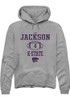 Joe Jackson Rally Mens Graphite K-State Wildcats NIL Sport Icon Hooded Sweatshirt