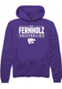 Kadye Fernholz Rally Mens Purple K-State Wildcats NIL Stacked Box Hooded Sweatshirt