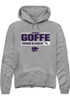 Joshua Goffe Rally Mens Graphite K-State Wildcats NIL Stacked Box Hooded Sweatshirt