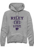 Jordan Riley Rally Mens Graphite K-State Wildcats NIL Sport Icon Hooded Sweatshirt