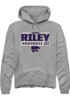 Jordan Riley Rally Mens Graphite K-State Wildcats NIL Stacked Box Hooded Sweatshirt