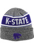 Cuffed Knit K-State Wildcats Mens Knit Hat - Grey