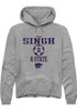 Kiran Singh Rally Mens Graphite K-State Wildcats NIL Sport Icon Hooded Sweatshirt