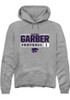 Keenan Garber Rally Mens Graphite K-State Wildcats NIL Stacked Box Hooded Sweatshirt