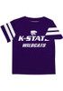 Infant Purple K-State Wildcats Stripes Short Sleeve T-Shirt