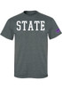 K-State Wildcats State Short Sleeve T Shirt - Charcoal