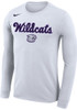 Mens K-State Wildcats White Nike 2019 Basketball Long Sleeve T-Shirt