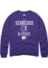 Lauren Schneider Rally Mens Purple K-State Wildcats NIL Sport Icon Crew Sweatshirt