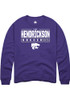 Lily Hendrickson Rally Mens Purple K-State Wildcats NIL Stacked Box Crew Sweatshirt