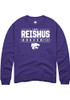 Laney Reishus Rally Mens Purple K-State Wildcats NIL Stacked Box Crew Sweatshirt