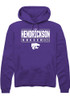 Lily Hendrickson Rally Mens Purple K-State Wildcats NIL Stacked Box Hooded Sweatshirt