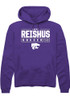 Laney Reishus Rally Mens Purple K-State Wildcats NIL Stacked Box Hooded Sweatshirt
