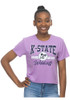 K-State Wildcats Crop Short Sleeve T-Shirt - Lavender