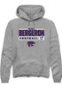 Mikey Bergeron Rally Mens Graphite K-State Wildcats NIL Stacked Box Hooded Sweatshirt