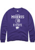 Mackenzie Morris Rally Mens Purple K-State Wildcats NIL Sport Icon Crew Sweatshirt