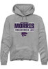 Mackenzie Morris Rally Mens Graphite K-State Wildcats NIL Stacked Box Hooded Sweatshirt