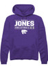 Makinsey Jones Rally Mens Purple K-State Wildcats NIL Stacked Box Hooded Sweatshirt