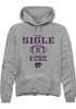 Marques Sigle Rally Mens Graphite K-State Wildcats NIL Sport Icon Hooded Sweatshirt