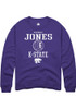 Makinsey Jones Rally Mens Purple K-State Wildcats NIL Sport Icon Crew Sweatshirt