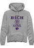 Macaleab Rich Rally Mens Graphite K-State Wildcats NIL Sport Icon Hooded Sweatshirt