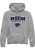 Macaleab Rich Rally Mens Graphite K-State Wildcats NIL Stacked Box Hooded Sweatshirt