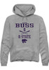 Mason Buss Rally Mens Graphite K-State Wildcats NIL Sport Icon Hooded Sweatshirt