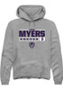 Lydia Myers Rally Mens Graphite K-State Wildcats NIL Stacked Box Hooded Sweatshirt