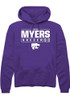 Lydia Myers Rally Mens Purple K-State Wildcats NIL Stacked Box Hooded Sweatshirt