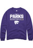 Mikayla Parks Rally Mens Purple K-State Wildcats NIL Stacked Box Crew Sweatshirt