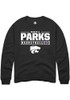 Mikayla Parks Rally Mens Black K-State Wildcats NIL Stacked Box Crew Sweatshirt