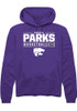 Mikayla Parks Rally Mens Purple K-State Wildcats NIL Stacked Box Hooded Sweatshirt