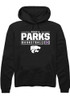 Mikayla Parks Rally Mens Black K-State Wildcats NIL Stacked Box Hooded Sweatshirt