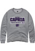 Michael Capria Rally Mens Graphite K-State Wildcats NIL Stacked Box Crew Sweatshirt