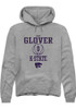 Ques Glover Rally Mens Graphite K-State Wildcats NIL Sport Icon Hooded Sweatshirt