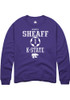 Murphy Sheaff Rally Mens Purple K-State Wildcats NIL Sport Icon Crew Sweatshirt