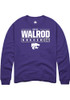 Reece Walrod Rally Mens Purple K-State Wildcats NIL Stacked Box Crew Sweatshirt
