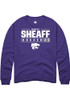 Murphy Sheaff Rally Mens Purple K-State Wildcats NIL Stacked Box Crew Sweatshirt