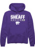 Murphy Sheaff Rally Mens Purple K-State Wildcats NIL Stacked Box Hooded Sweatshirt