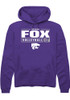 Reagan Fox Rally Mens Purple K-State Wildcats NIL Stacked Box Hooded Sweatshirt